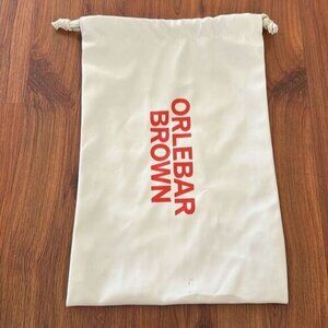 Orlebar Brown cream and red rubber dust bag shoe bag small